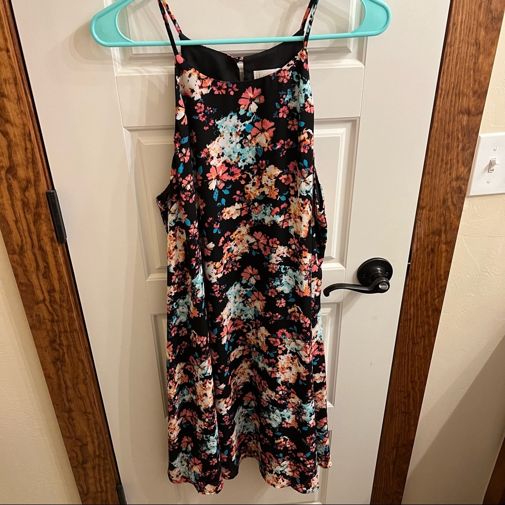 black floral dress